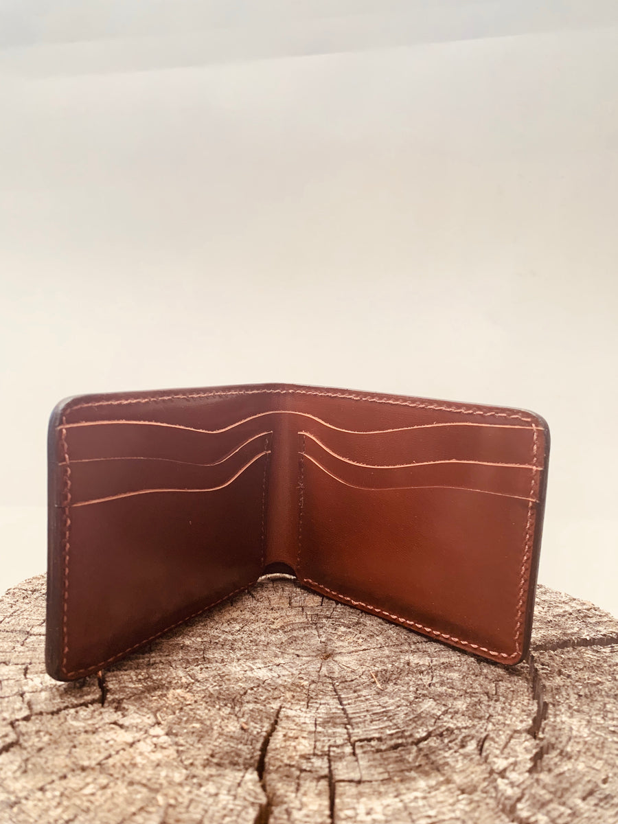 Leather Basket-weave Credit Card Wallet 