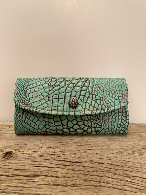 Turquoise Clutch Wallet