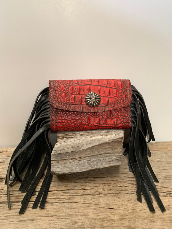 Red Clutch Wallet