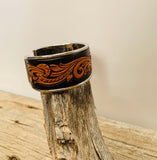 Adjustable leather bracelet-Floral