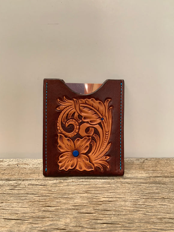 Minimalist card wallet- Floral