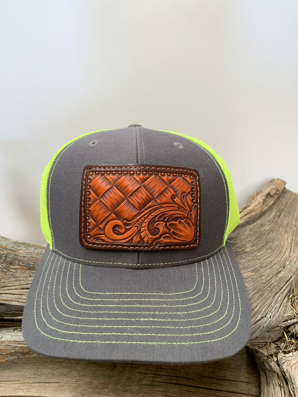 Leather Tooled Cap Patch