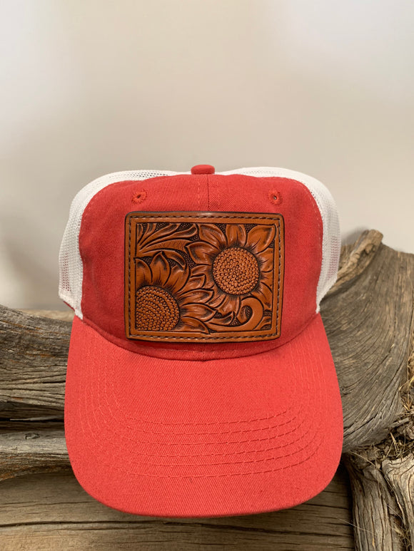 Leather Tooled Cap Patch