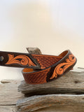 "The Wild Hog" floral/geo stamp combo belt