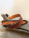 "The Wild Hog" floral/geo stamp combo belt