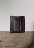 Minimalist card wallet-hand tooled weave