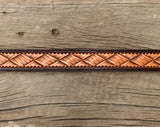 "The Wild Hog" floral/geo combo belt